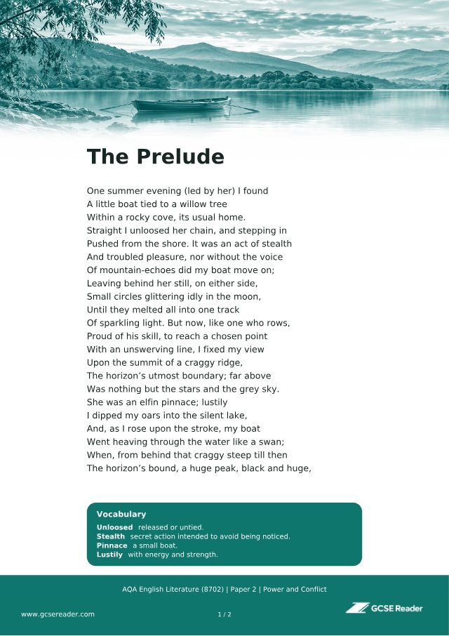 Open PDF: The Prelude (Extract) - William Wordsworth